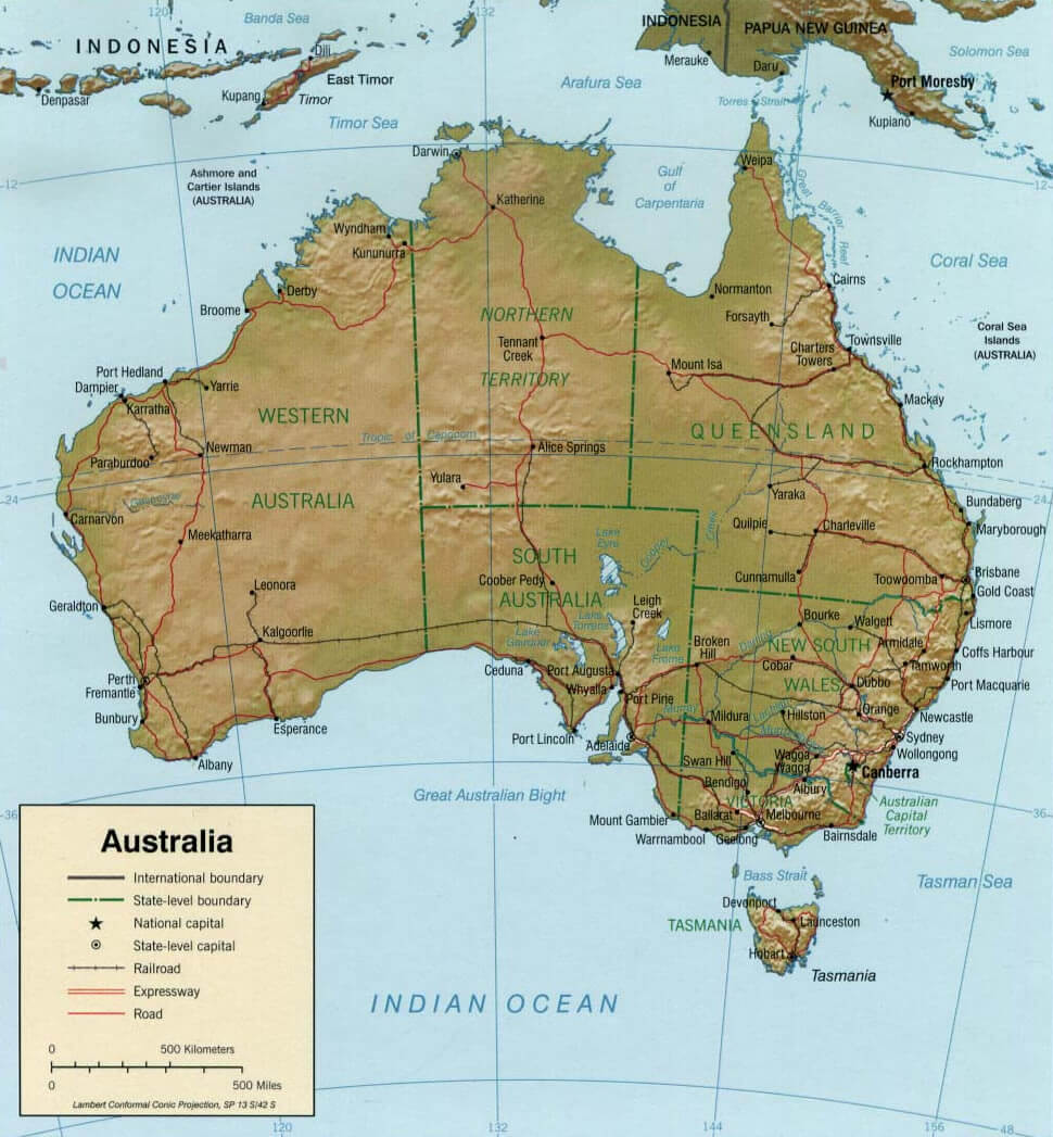 maps of australia
