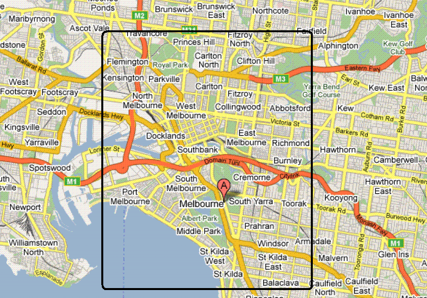 downtown map of melbourne