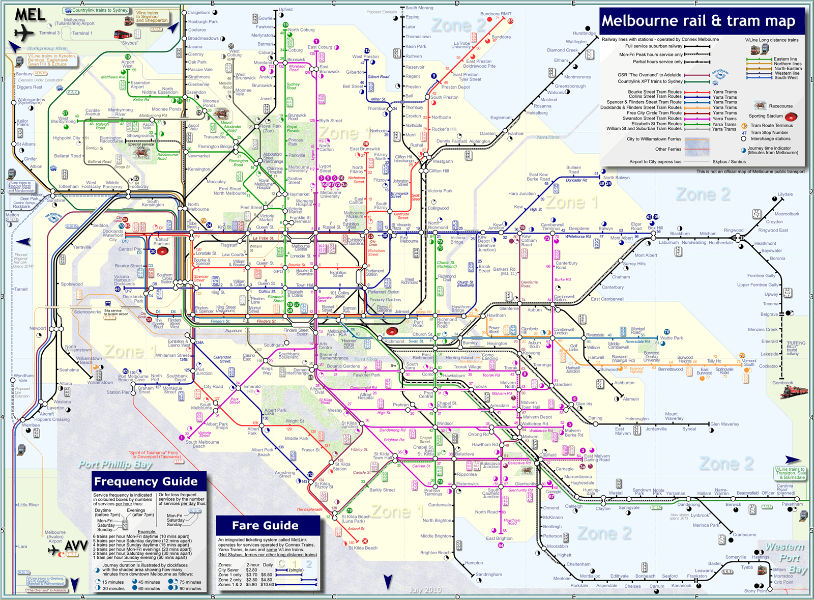 melbourne rail tram map