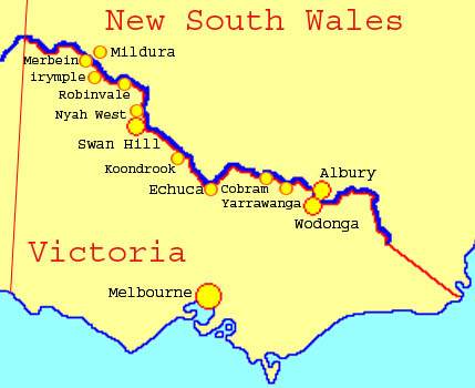 Mildura new south wales map