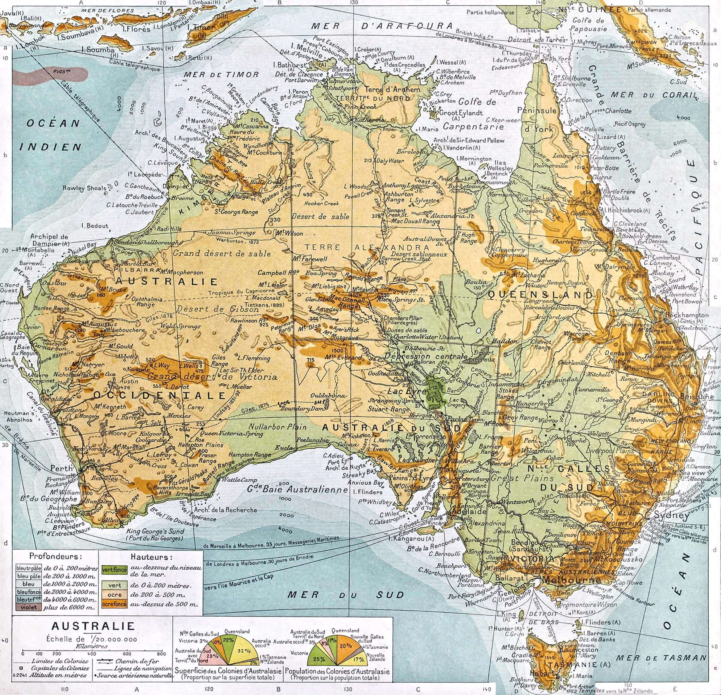 Australia historical map