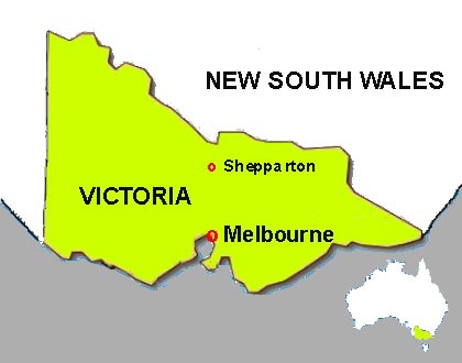 Shepparton map melbourne