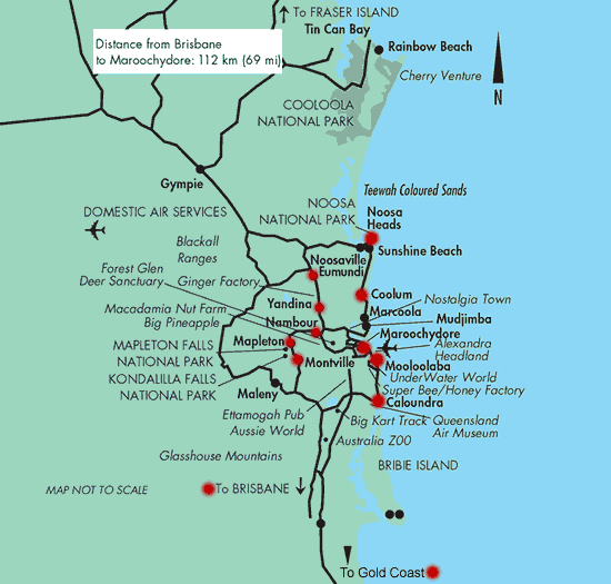sunshine Coast map