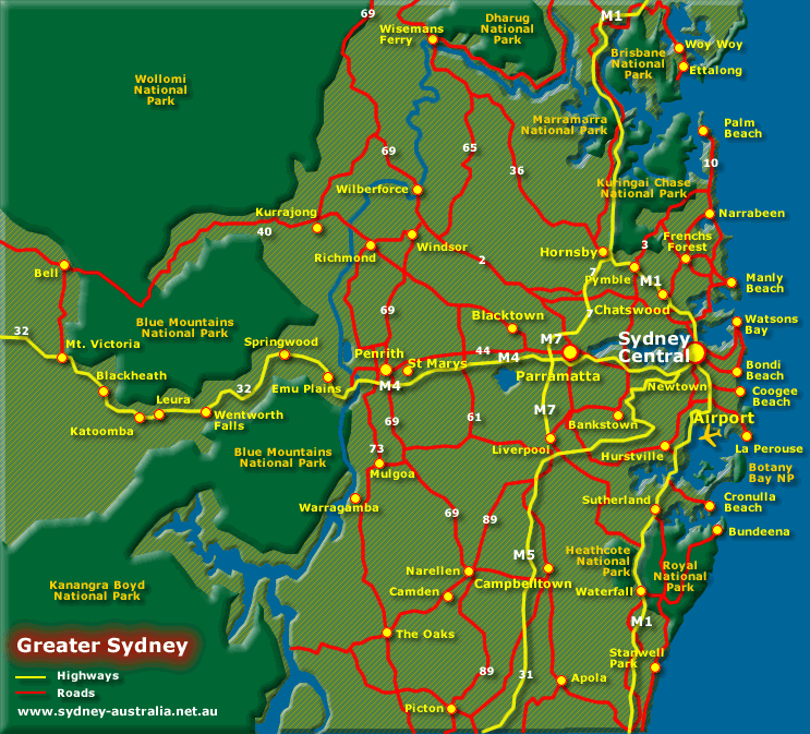 greater sydney map