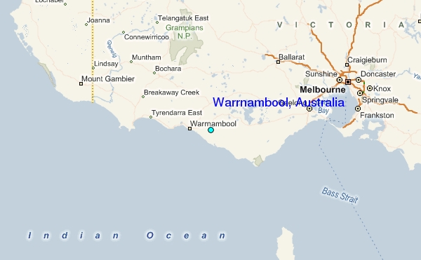 Warrnambool Australia map