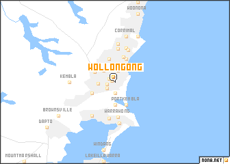 city map of Wollongong