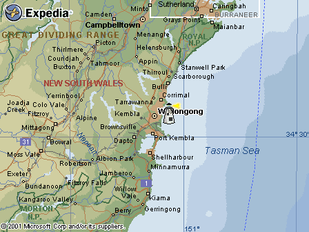 Wollongong map