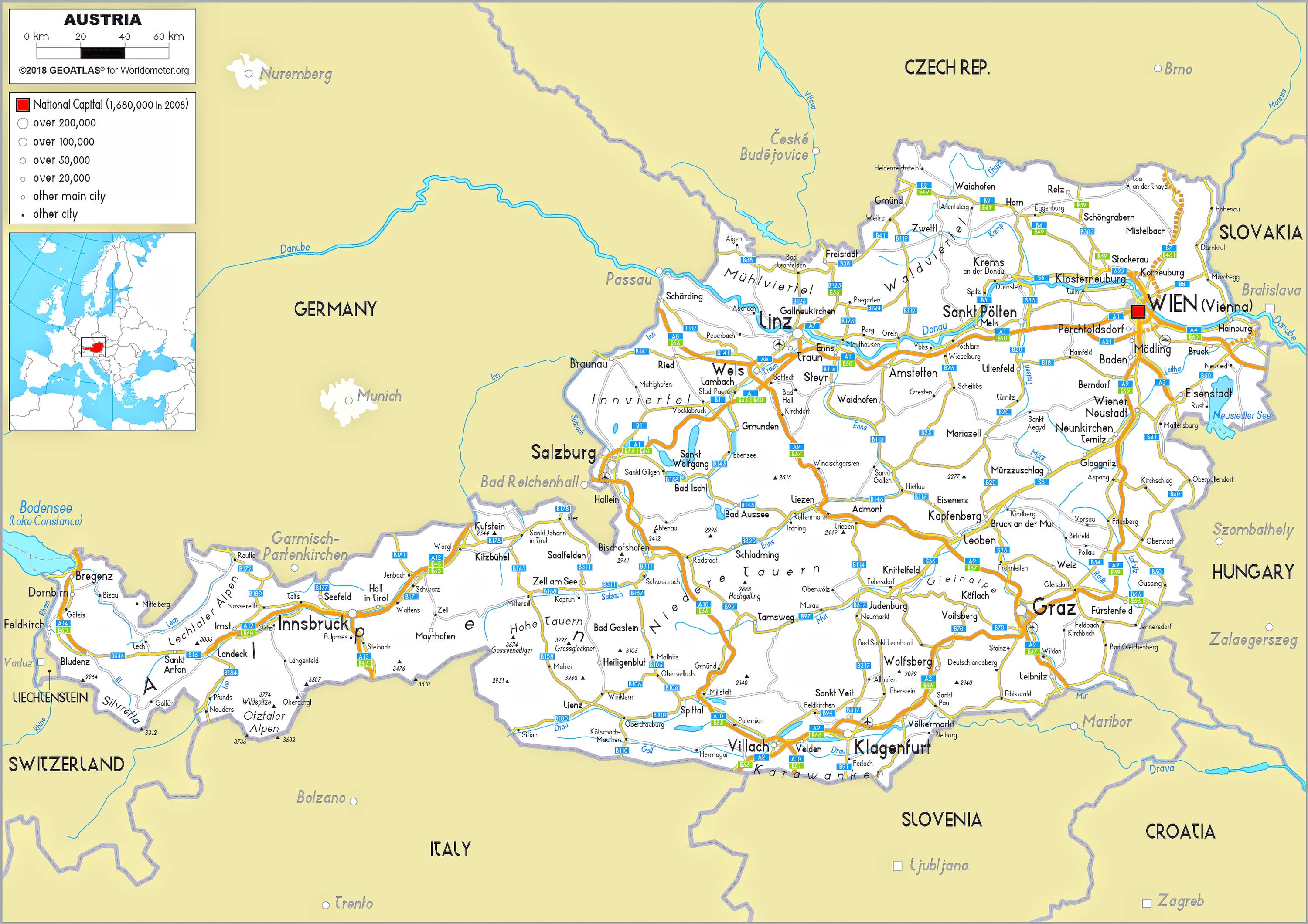 Austria Road Map