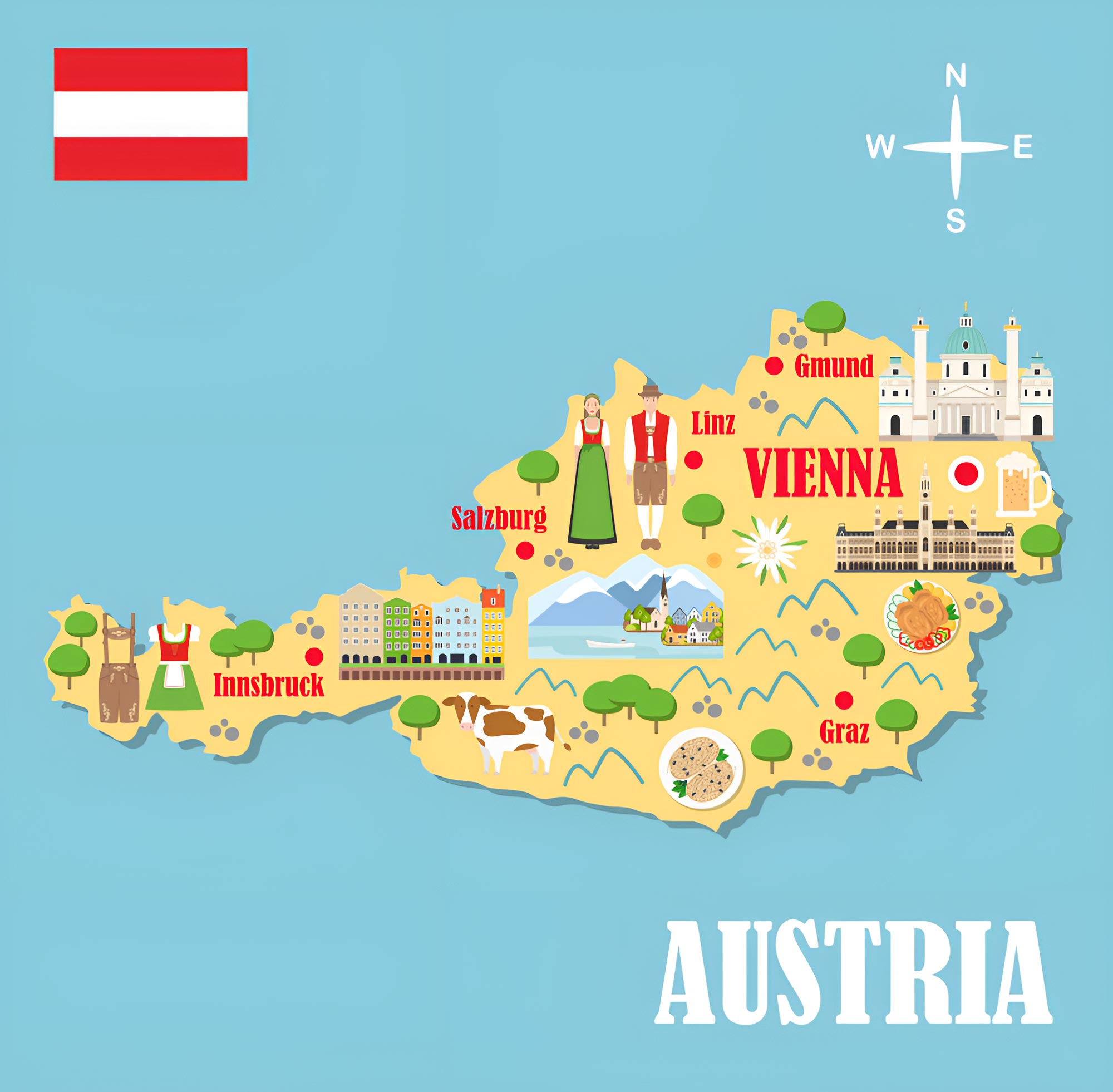 Austria Travel-Tourist Map