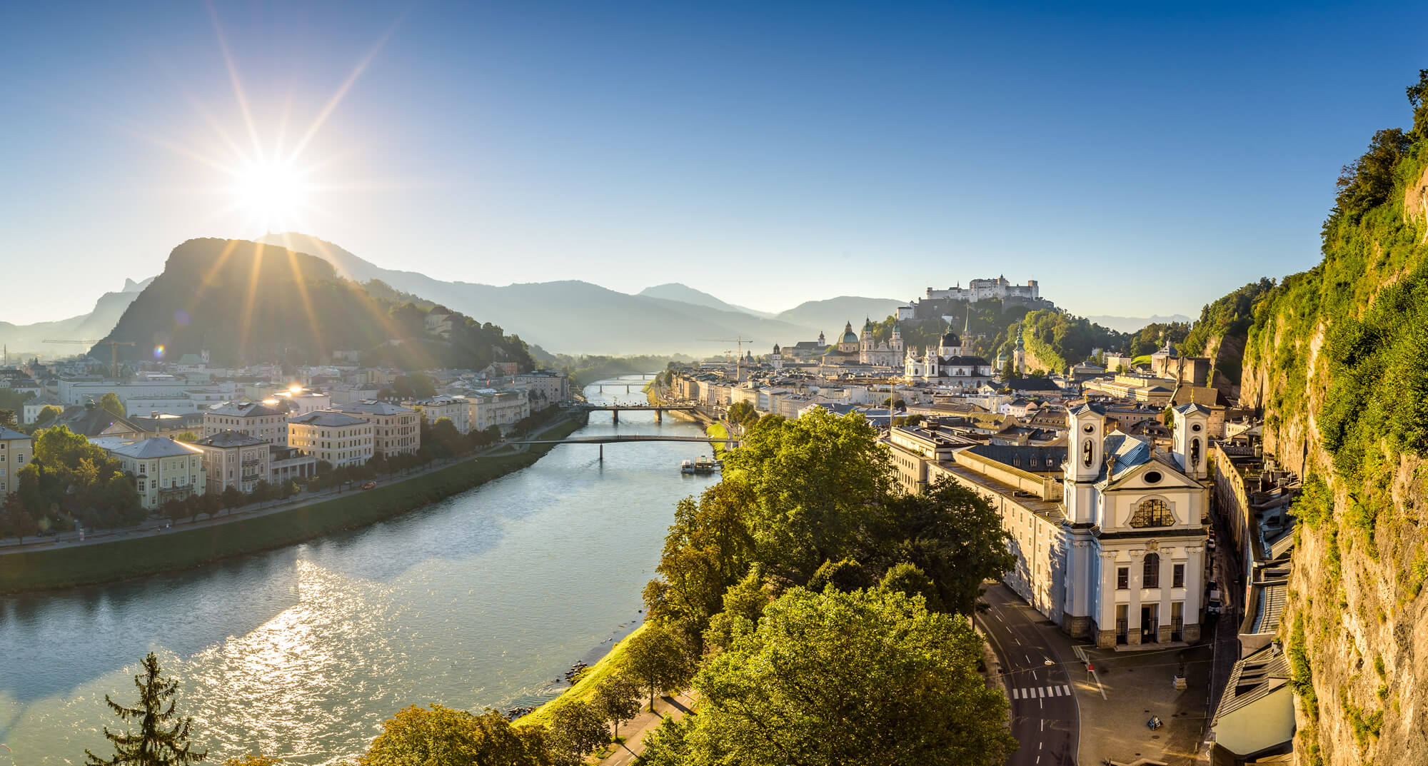 Panoramic view from Salzburg, Austria