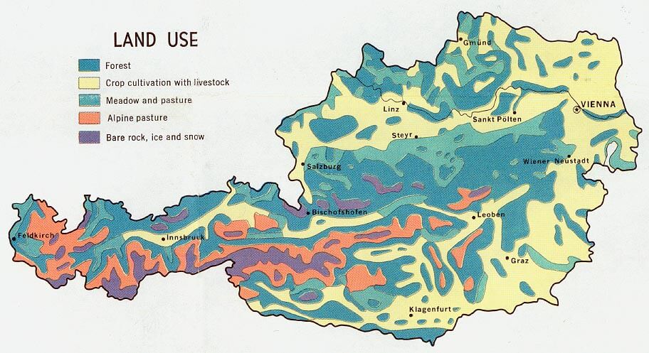 Austria Land Map