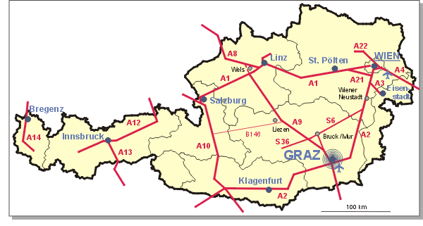 Graz map Austria