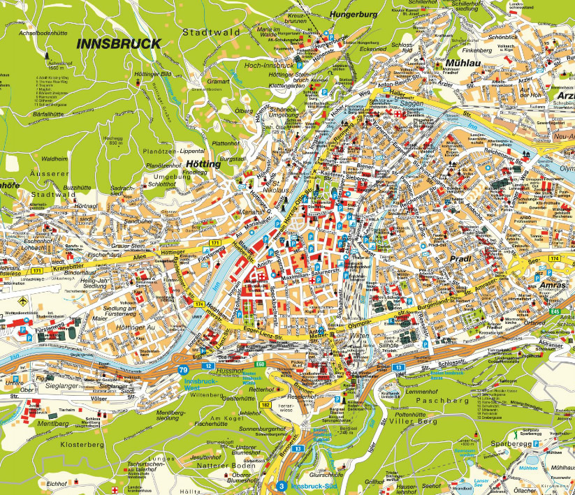 map of Innsbruck