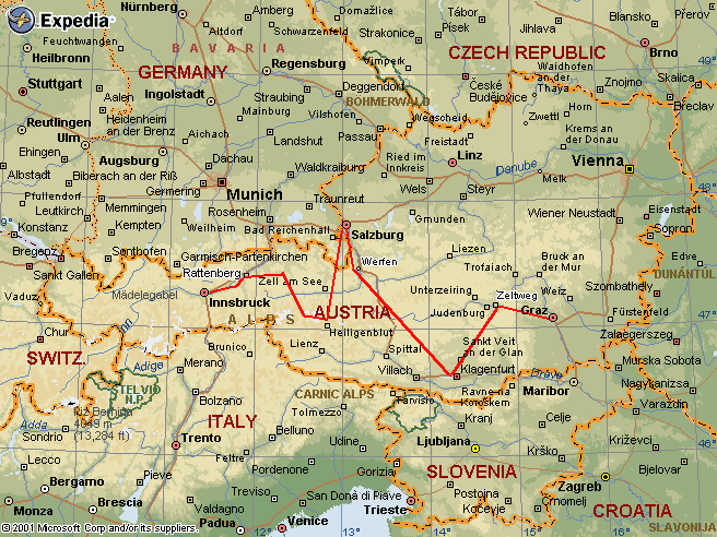 Klagenfurt map austria