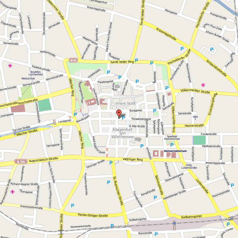 city map of Klagenfurt