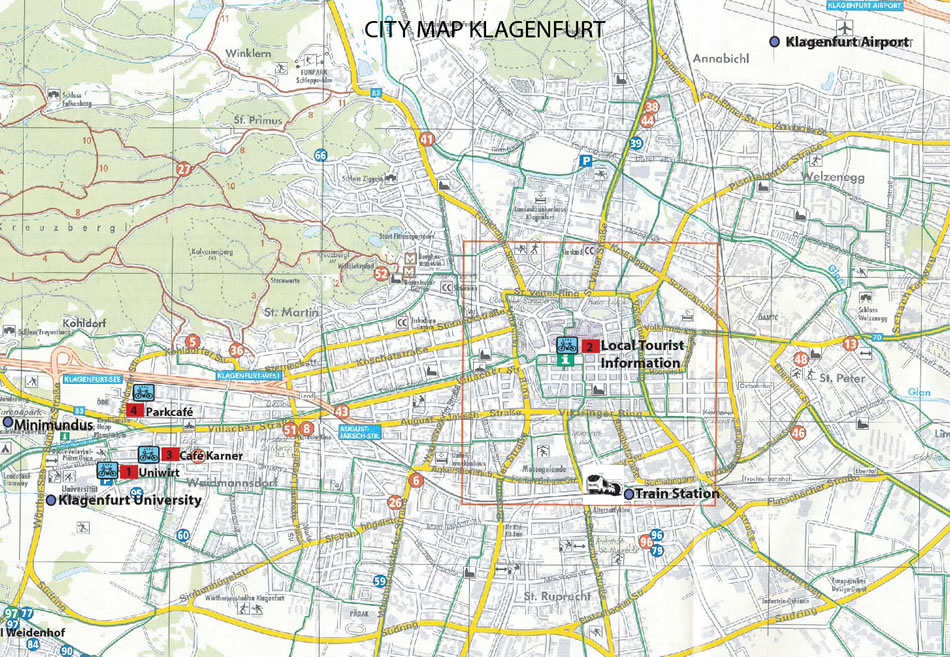 Klagenfurt city map