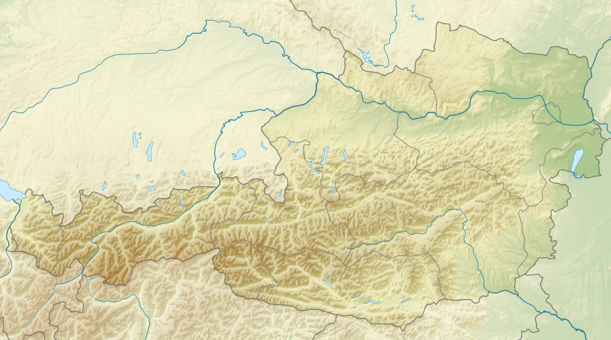 Relief Map of Austria 2010