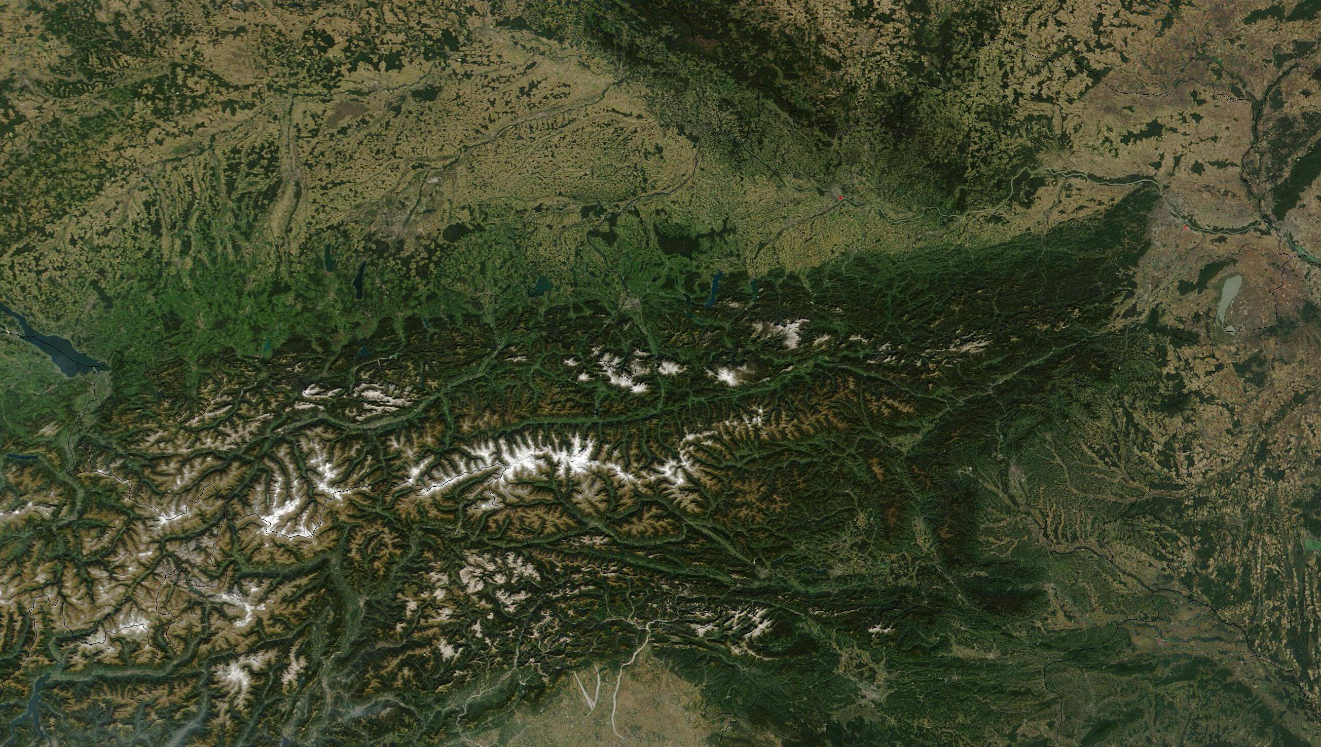 Satellite Image of Austria 2003