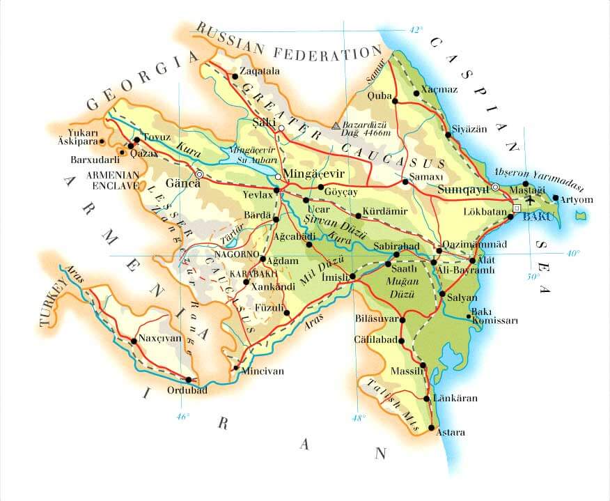 Map Azerbaijan