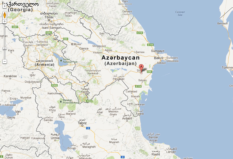 map of Ali Bayramli azerbaijan