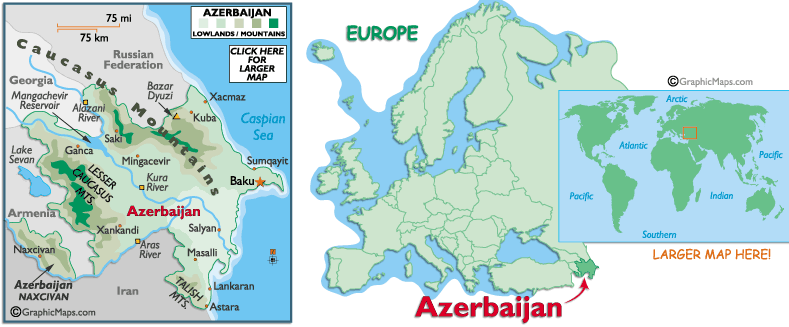 azerbaijan map