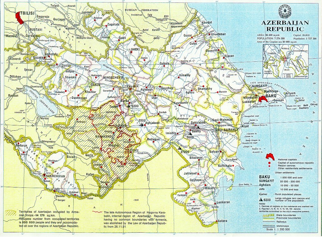 azerbaijan map nahcivan