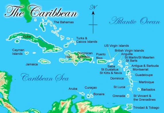 Caribbean Bahamas Map