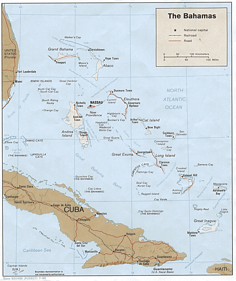 Map of The Bahamas