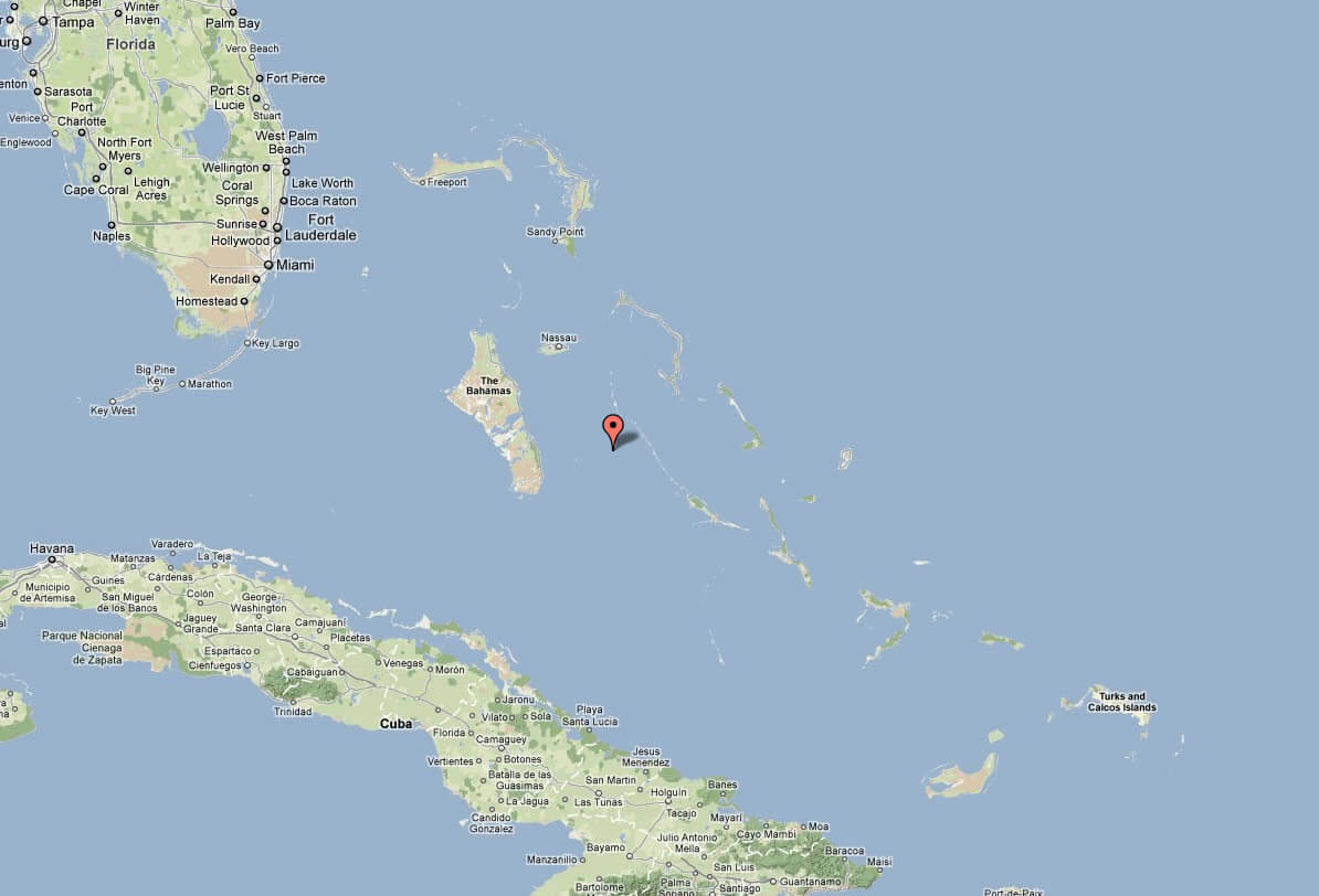 Terrain Map of Bahamas