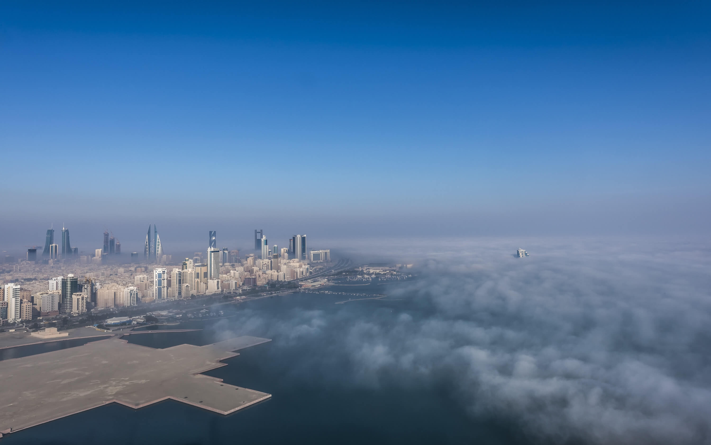 Areal view of the Bahrain