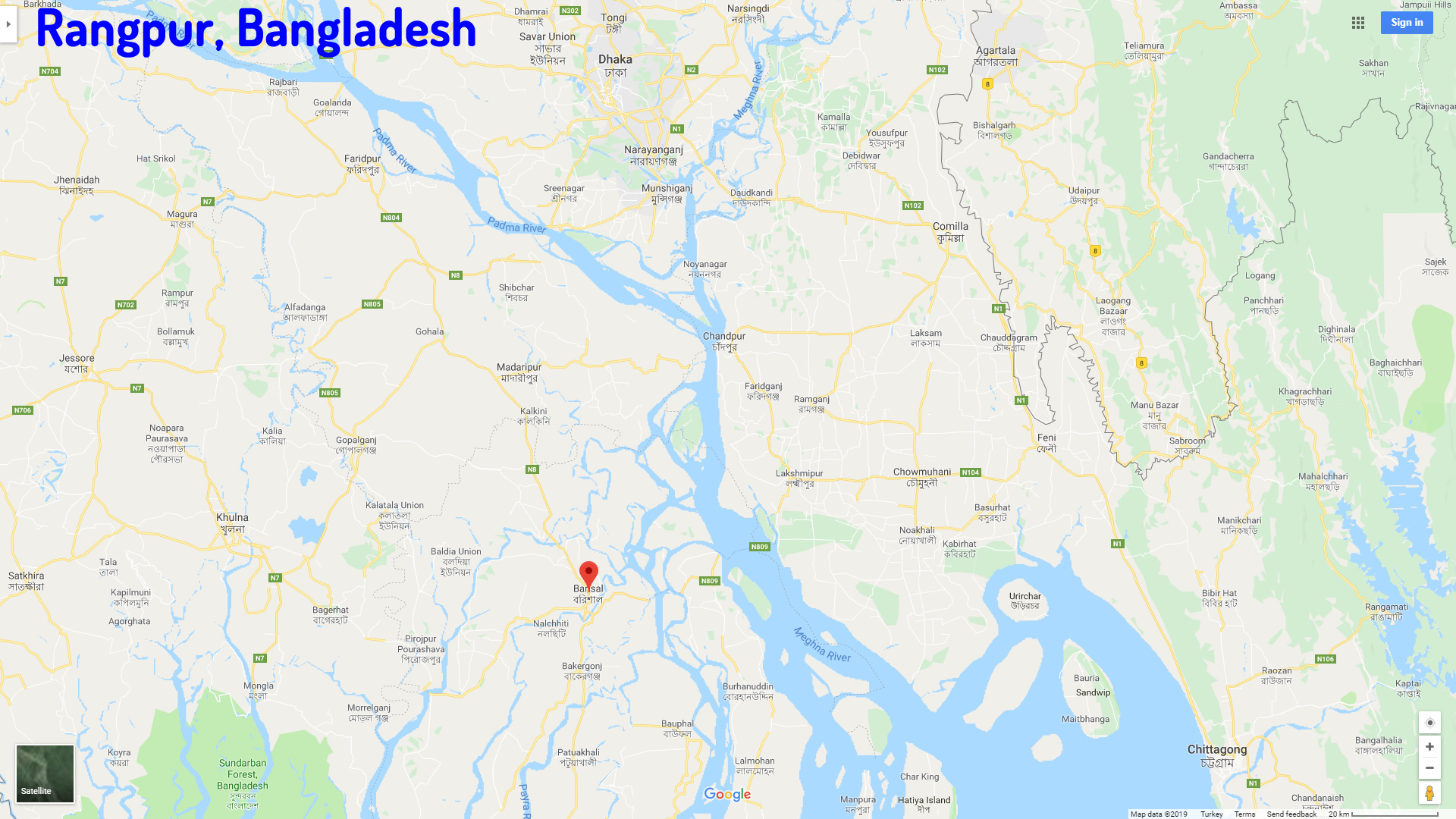 Barisal map Bangladesh