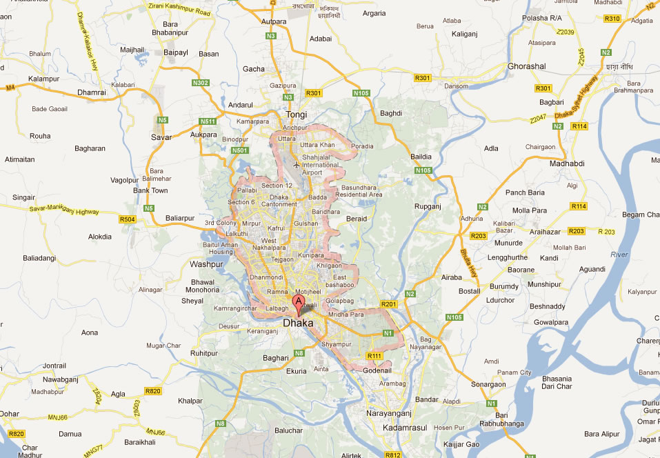 Digital Map Dhaka City Dhaka Map - Bangladesh