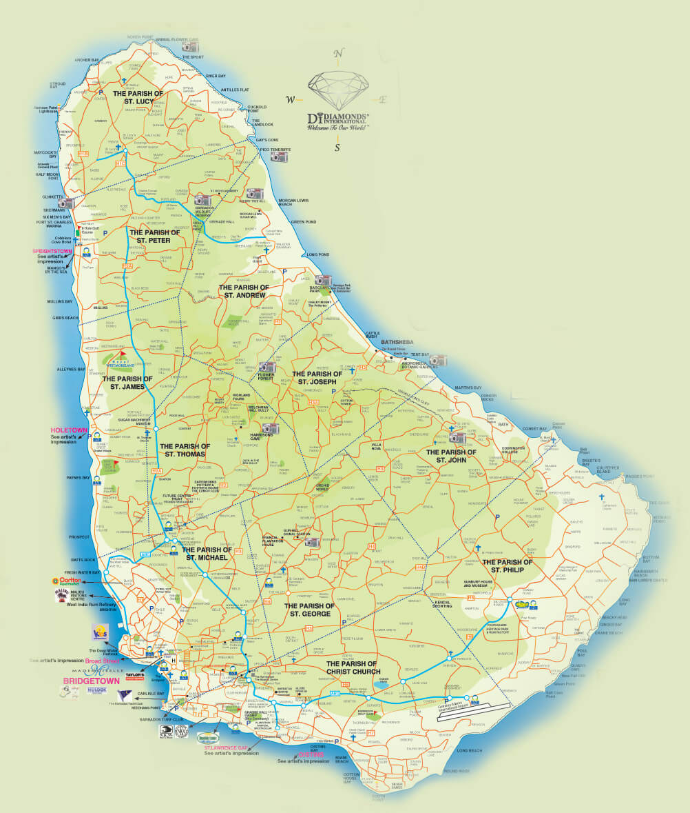 Map Barbados