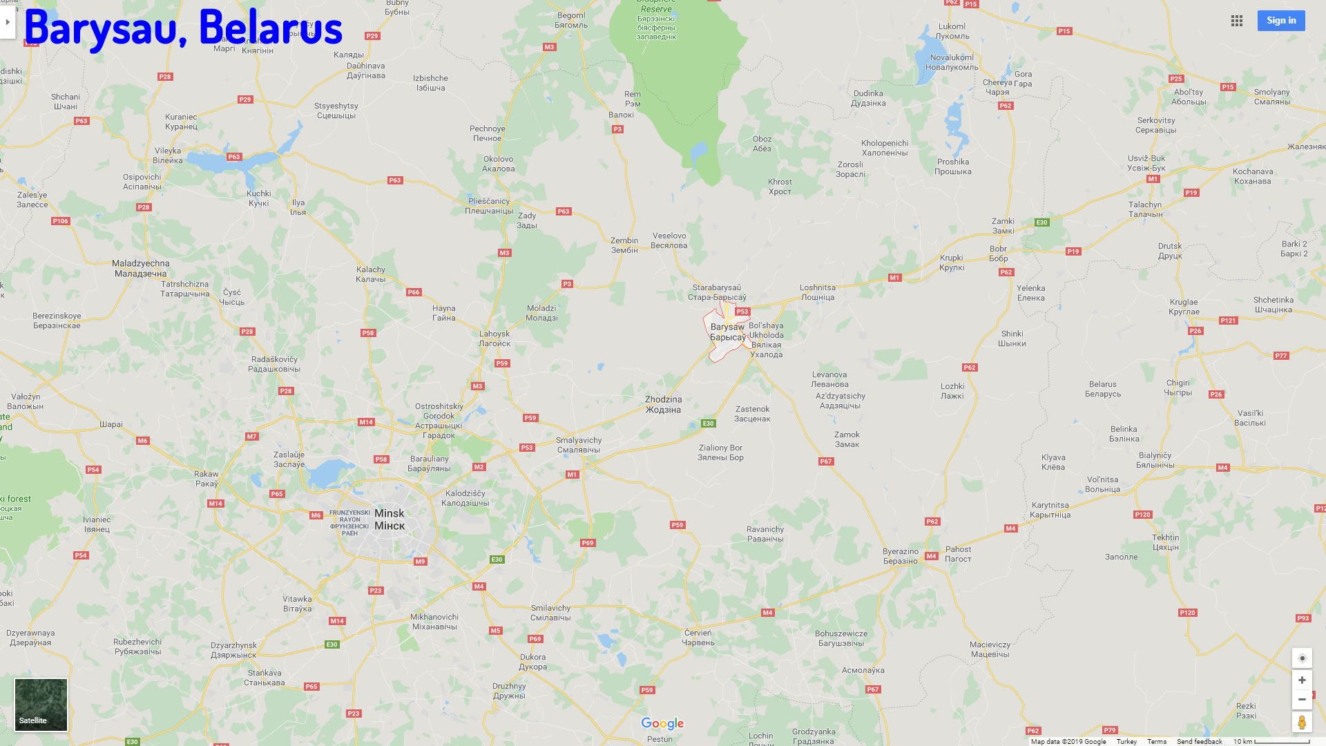 Barysau map Belarus