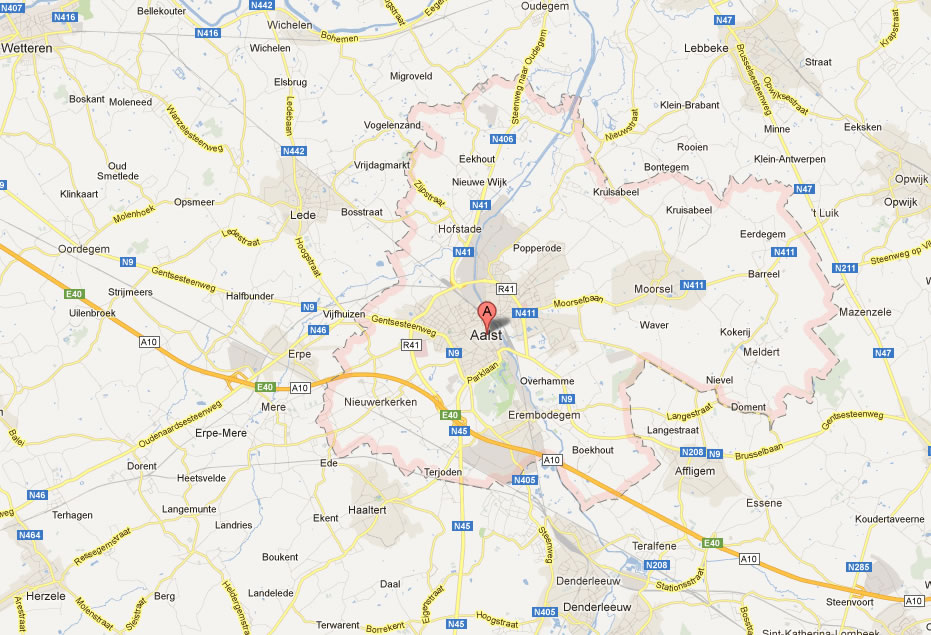 map of Aalst