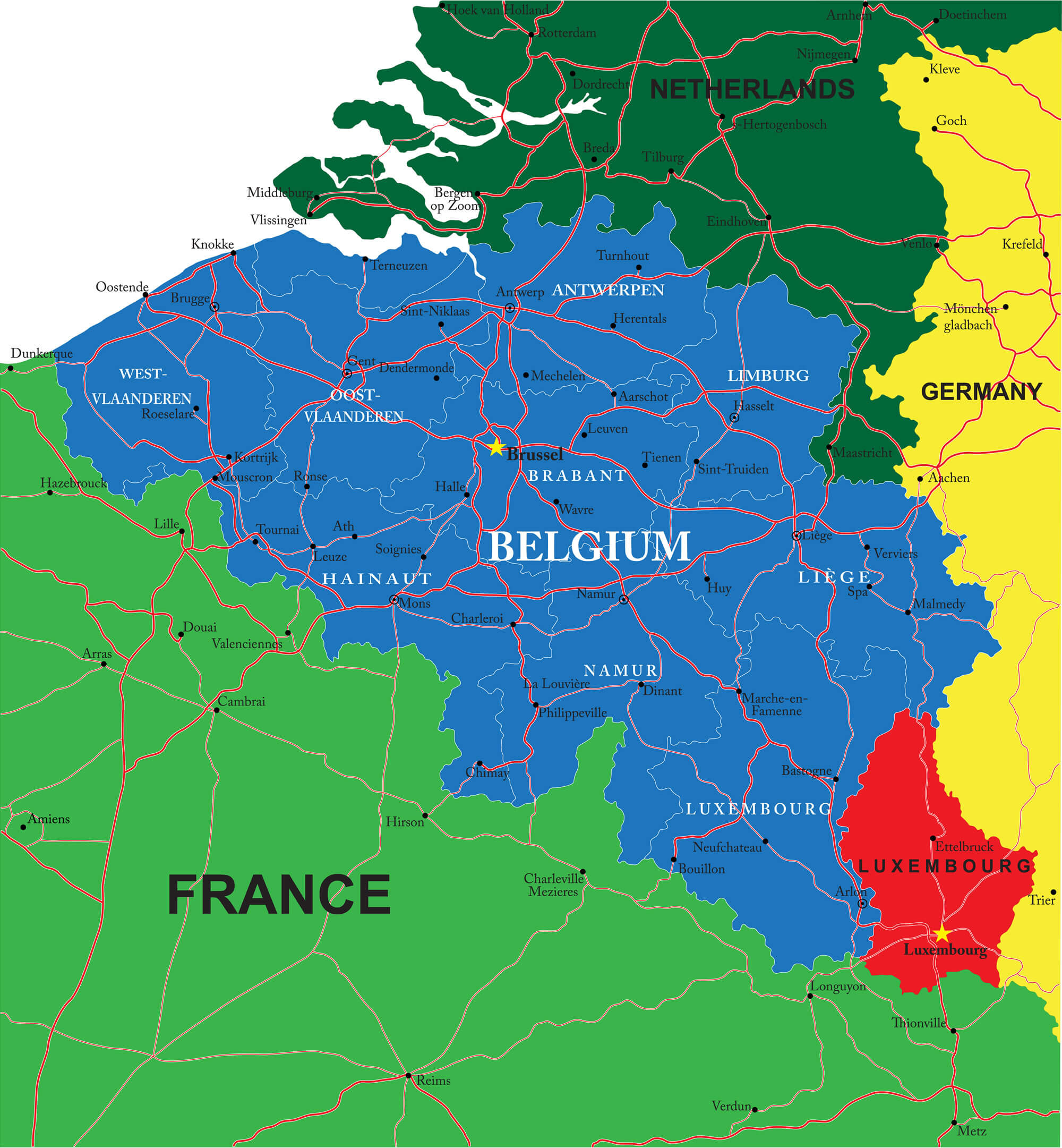 Belgium map