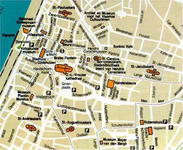 antwerp city center map