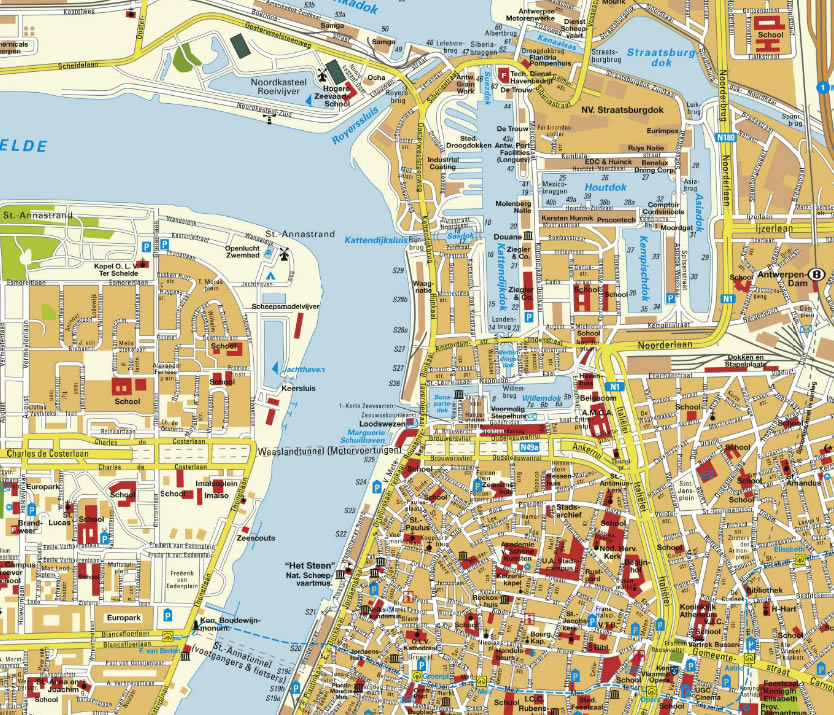Antwerpen Map Belgium