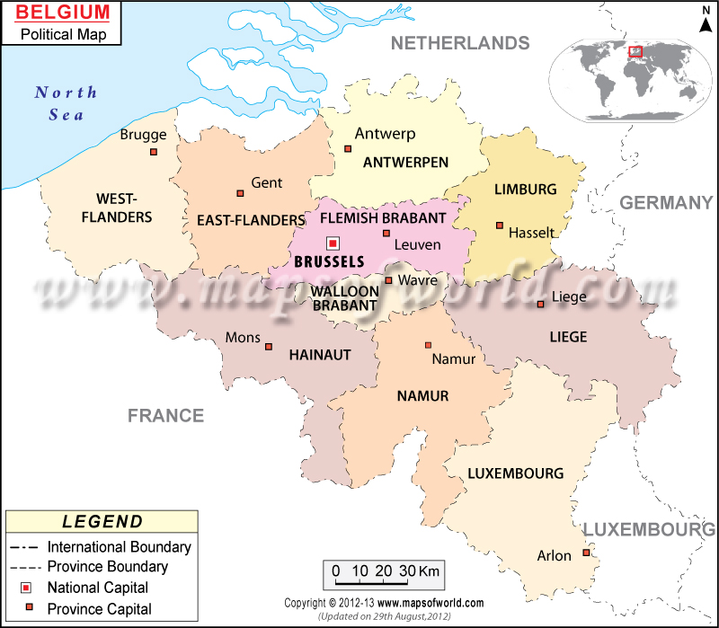 Ath political map belgium