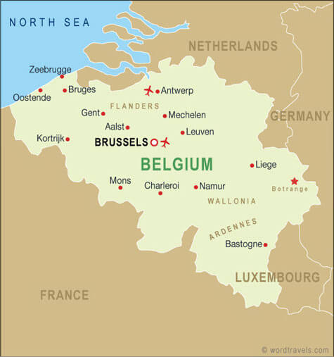 Belgium Cities Map