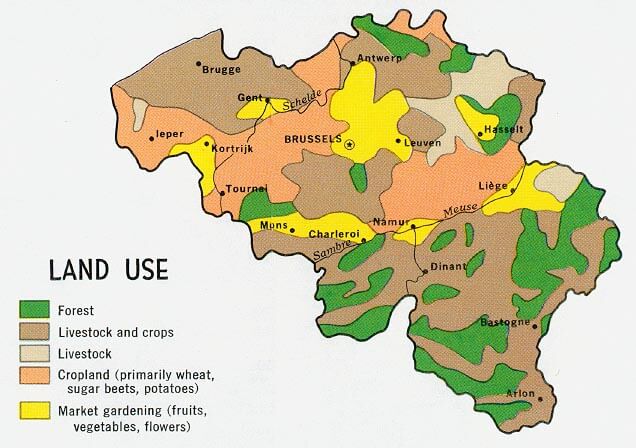 Belgium Land Map