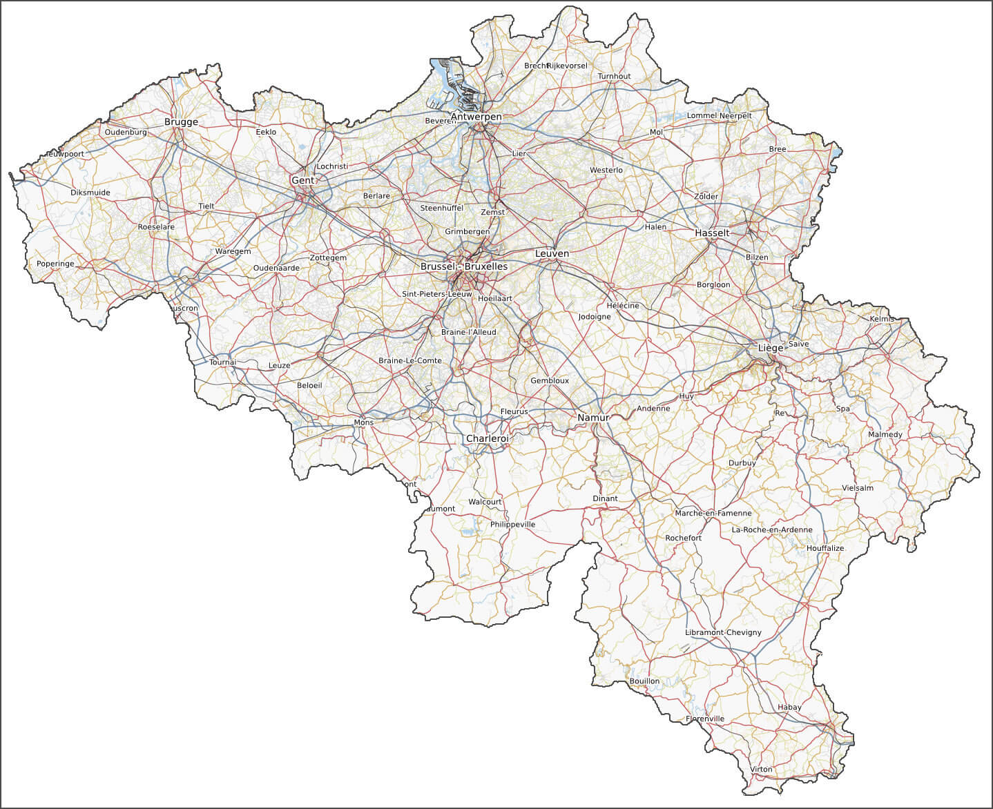Belgium Map 2010