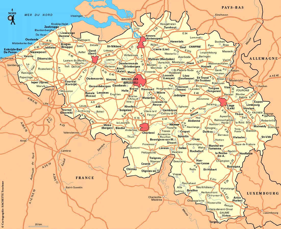 бельгия на карте