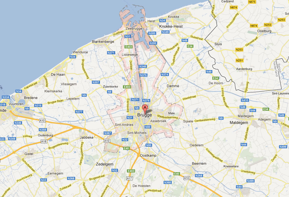 map of Brugge