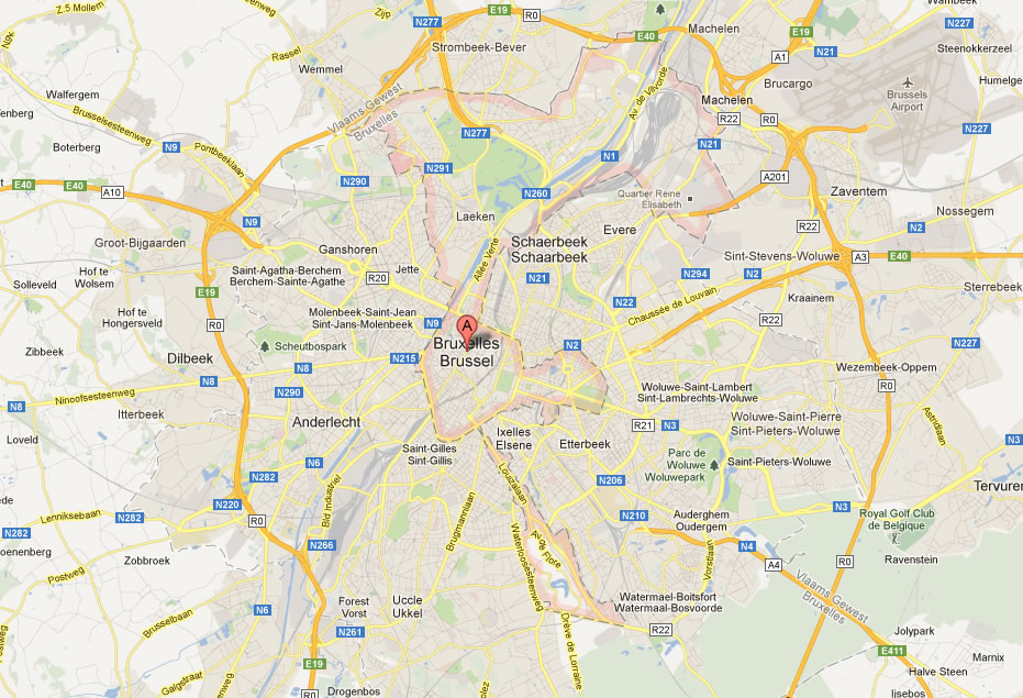 map of Bruxelles
