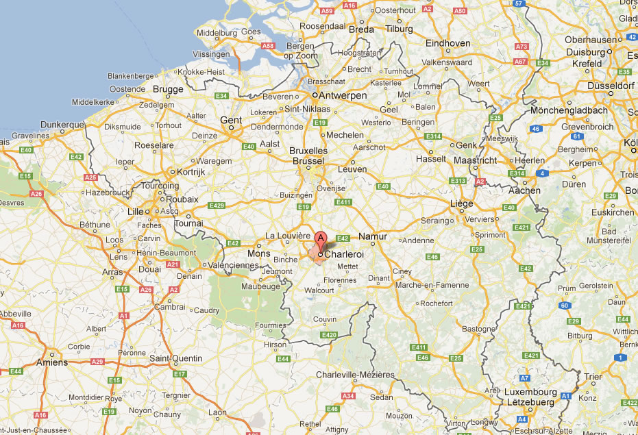 Charleroi Map Belgium