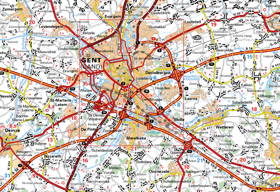 map of ghent