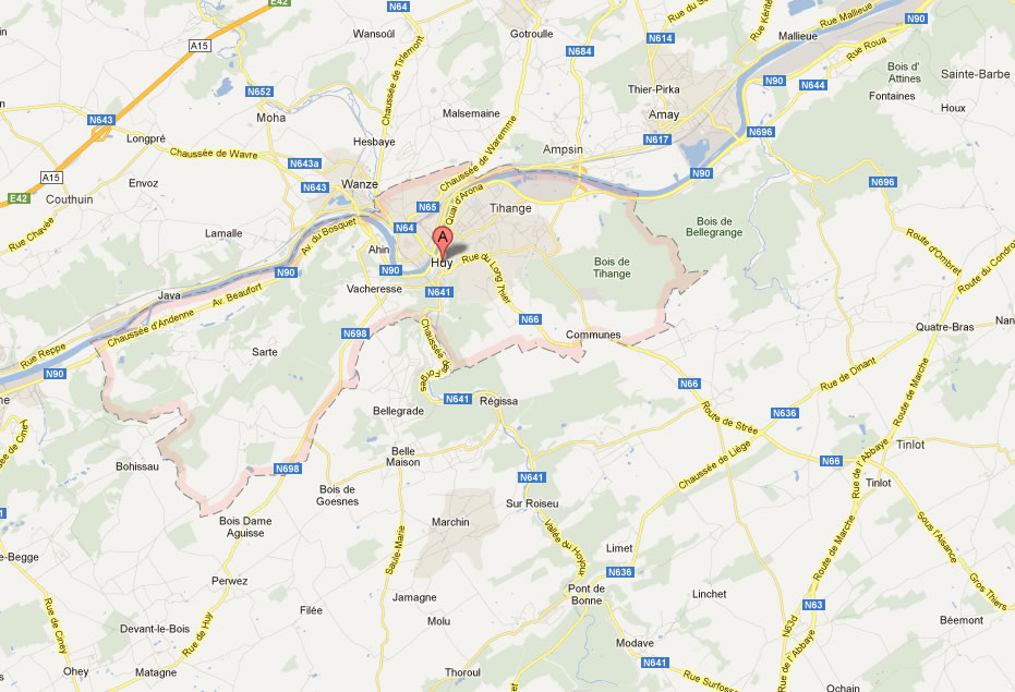 map of Huy