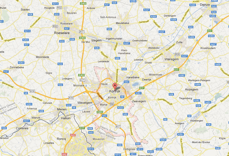 map of Kortrijk