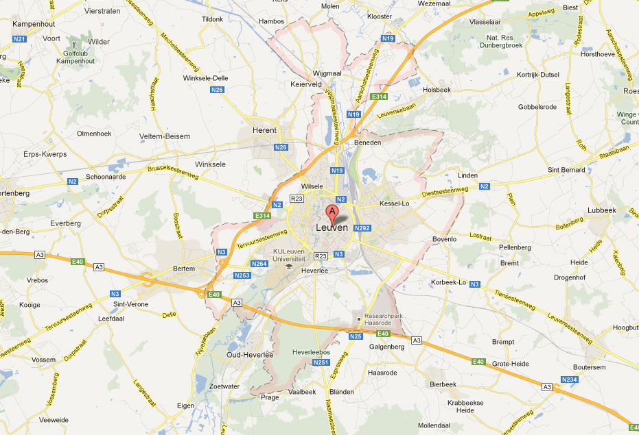 map of Leuven